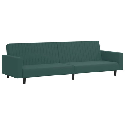 vidaXL 2 Piece Sofa Set Dark Green Velvet-3