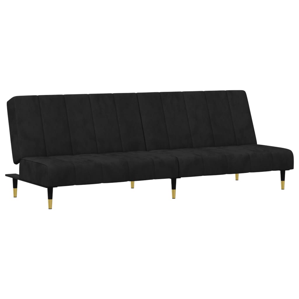 vidaXL 2 Piece Sofa Set Black Velvet-3