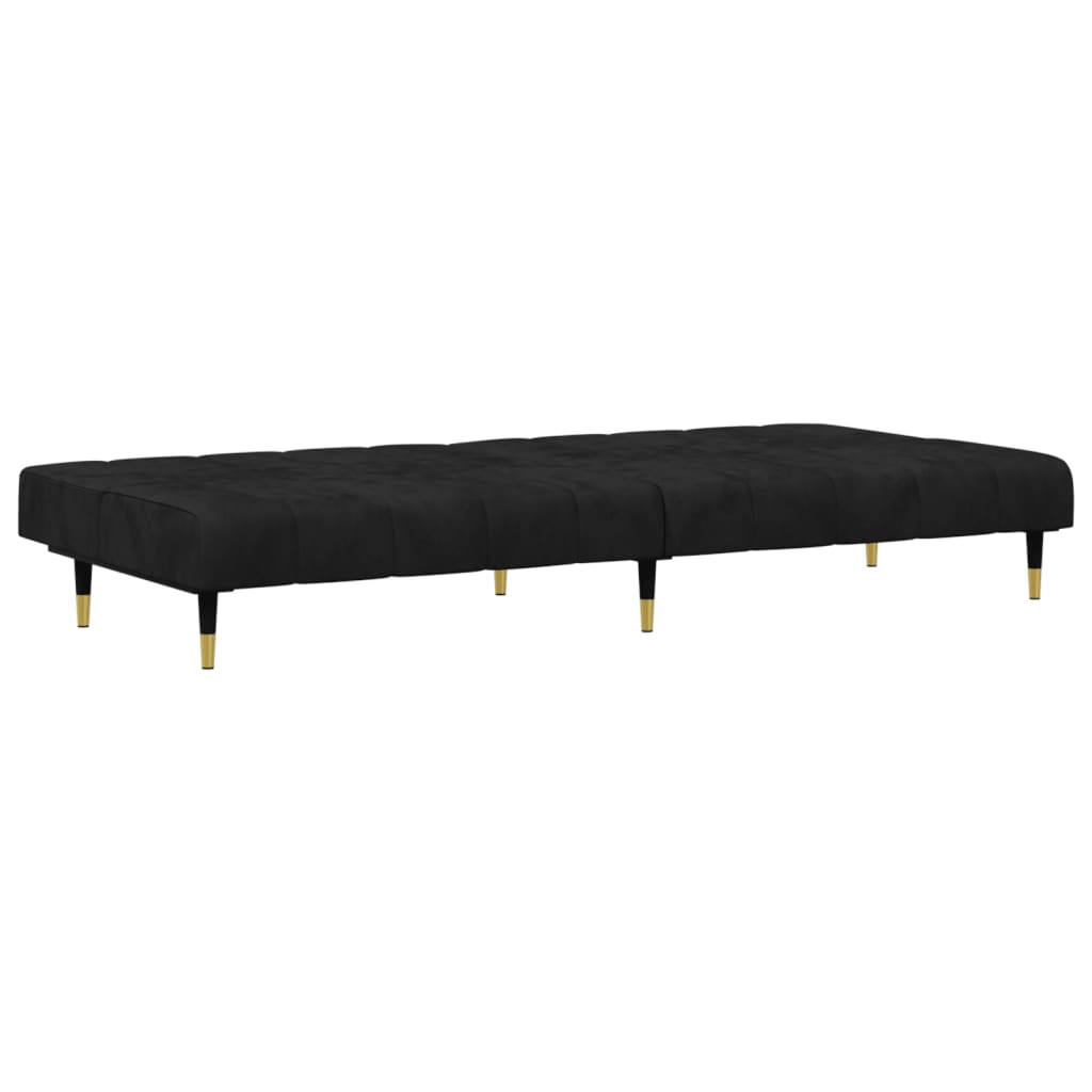 vidaXL 2 Piece Sofa Set Black Velvet-4