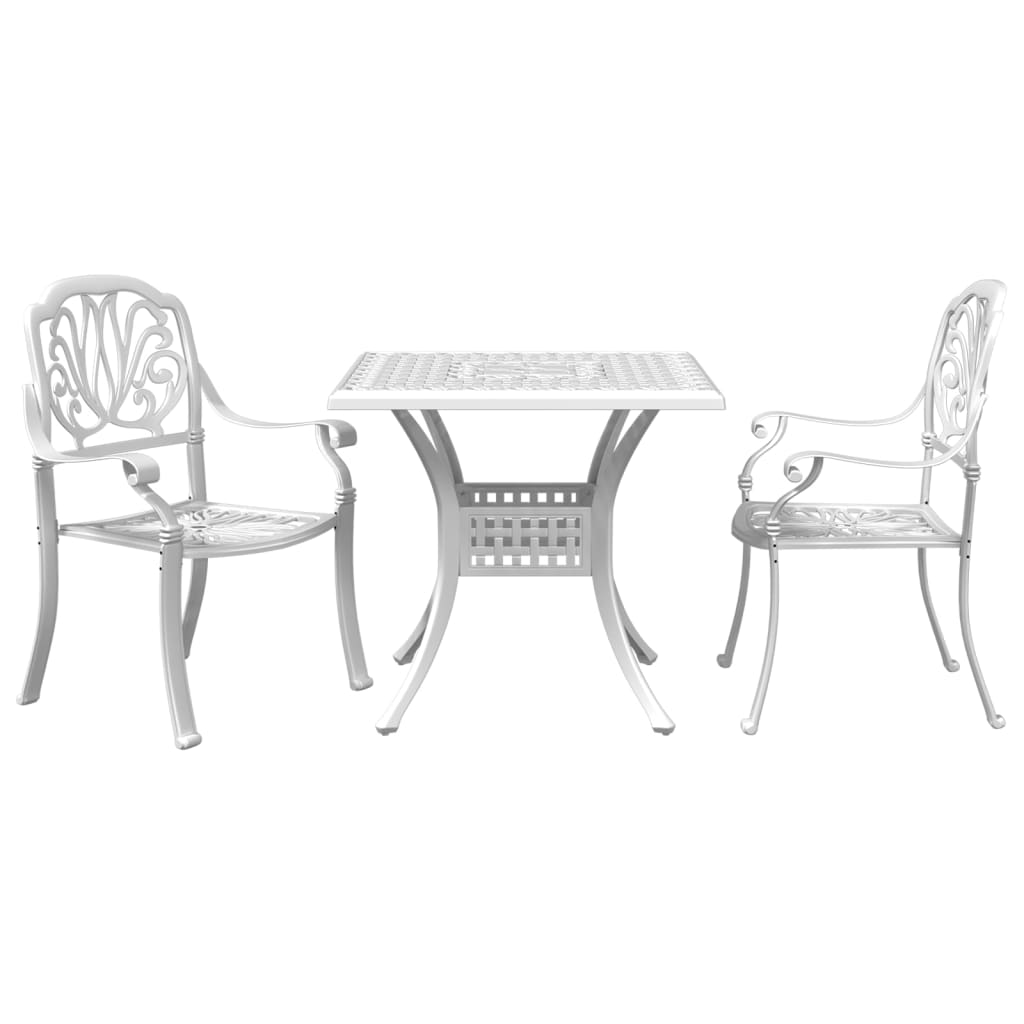 vidaXL Bistro Set Table and Chair Garden Outdoor Patio Furniture Cast Aluminum-0
