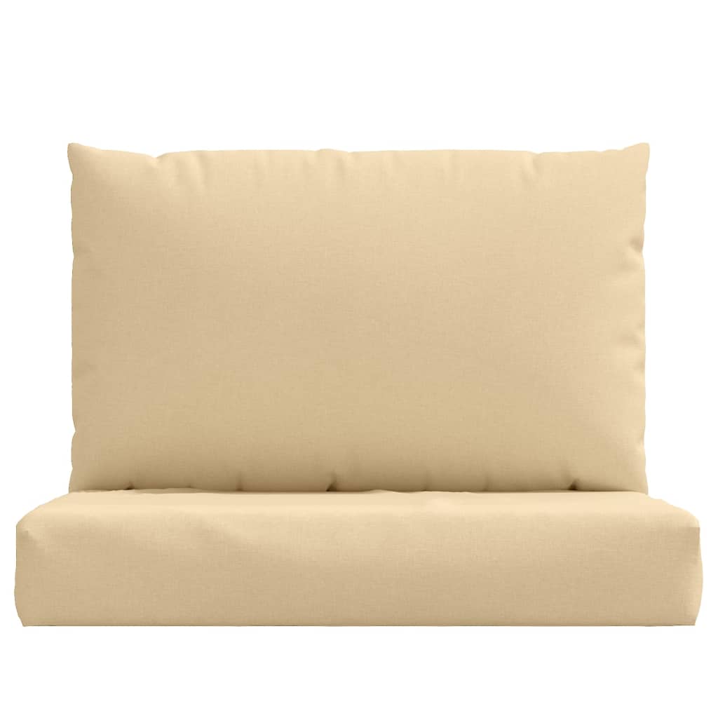 vidaXL Pallet Cushions 2 pcs Melange Beige Fabric-2