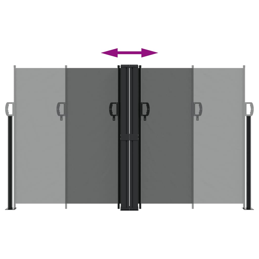 vidaXL Retractable Side Awning Sun Shade Privacy Screen Outdoor Patio Garden-1