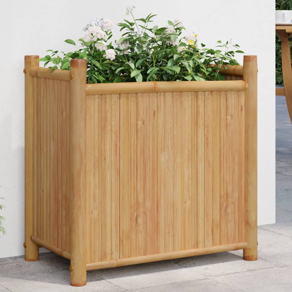 vidaXL Planter Raised Garden Bed Flower Pot Plant Stand Outdoor Balcony Bamboo-0