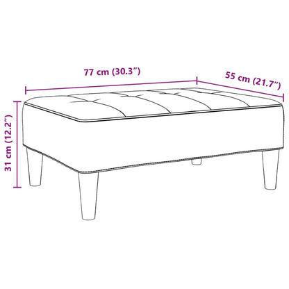 vidaXL Footstool Black 30.3"x21.7"x12.2" Velvet-4