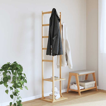 vidaXL Coat Stand with Hooks and Shelves 15.2"x11.8"x61.4" Bamboo-1