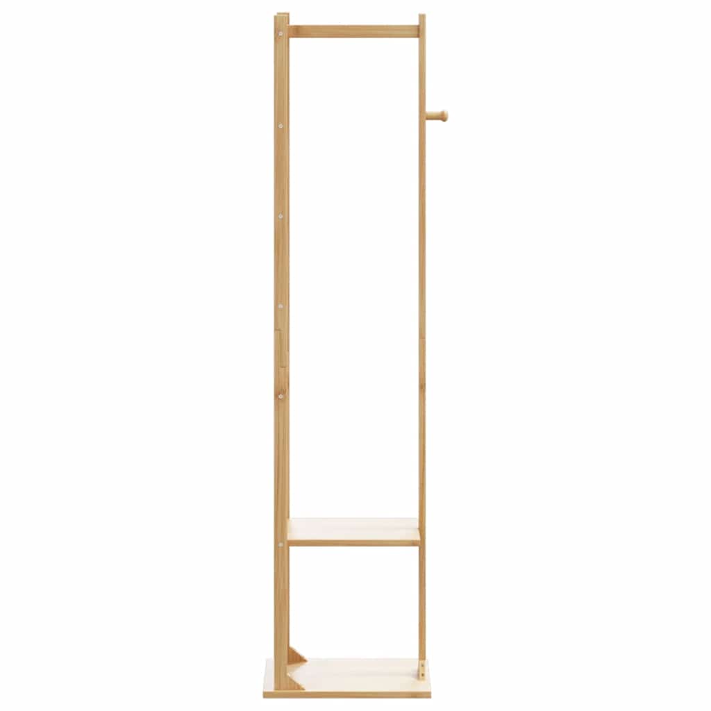 vidaXL Coat Stand with Hooks and Shelves 15.2"x11.8"x61.4" Bamboo-2