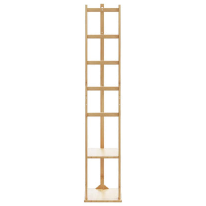 vidaXL Coat Stand with Hooks and Shelves 15.2"x11.8"x61.4" Bamboo-3