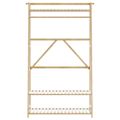vidaXL Clothes Rack with Shelves 43.3"x15.7"x70.9" Bamboo-2