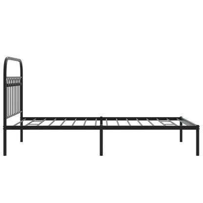 vidaXL Metal Bed Frame with Headboard Black 39.4"x78.7"-4