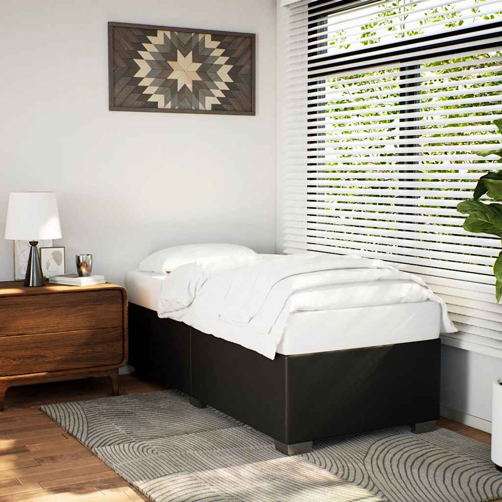 vidaXL Bed Frame without Mattress Upholstered Platform Base Bedroom Faux Leather-2