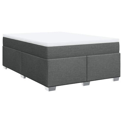 vidaXL Box Spring Bed with Mattress Upholstered Bedroom Platform Base Fabric-4