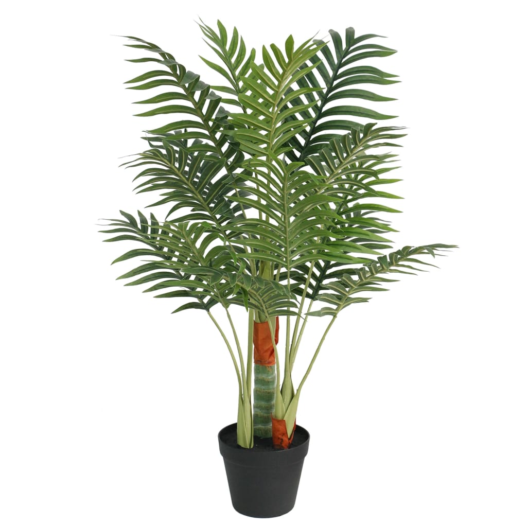 vidaXL Artificial Palm Tree with 3 Trunks Green 33.5" PP-0