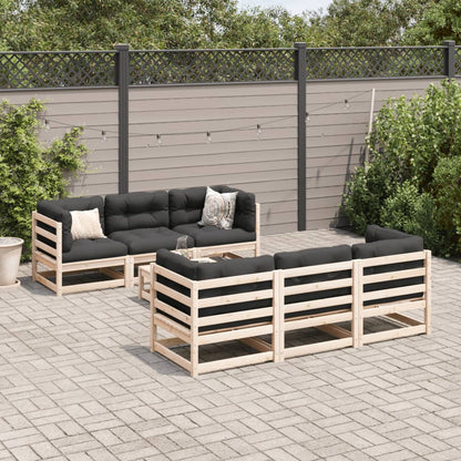 vidaXL 7 Piece Patio Sofa Set Solid Wood Pine-2