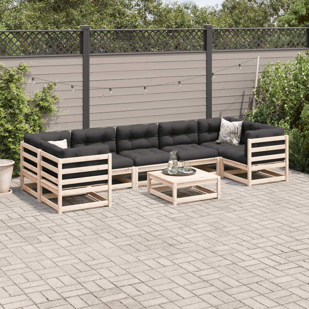 vidaXL 8 Piece Patio Sofa Set Solid Wood Pine-2