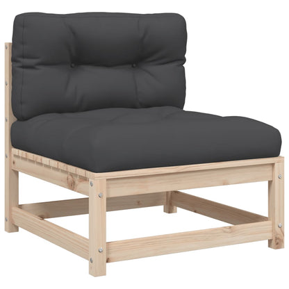 vidaXL 10 Piece Patio Sofa Set with Cushions Solid Wood Pine-3