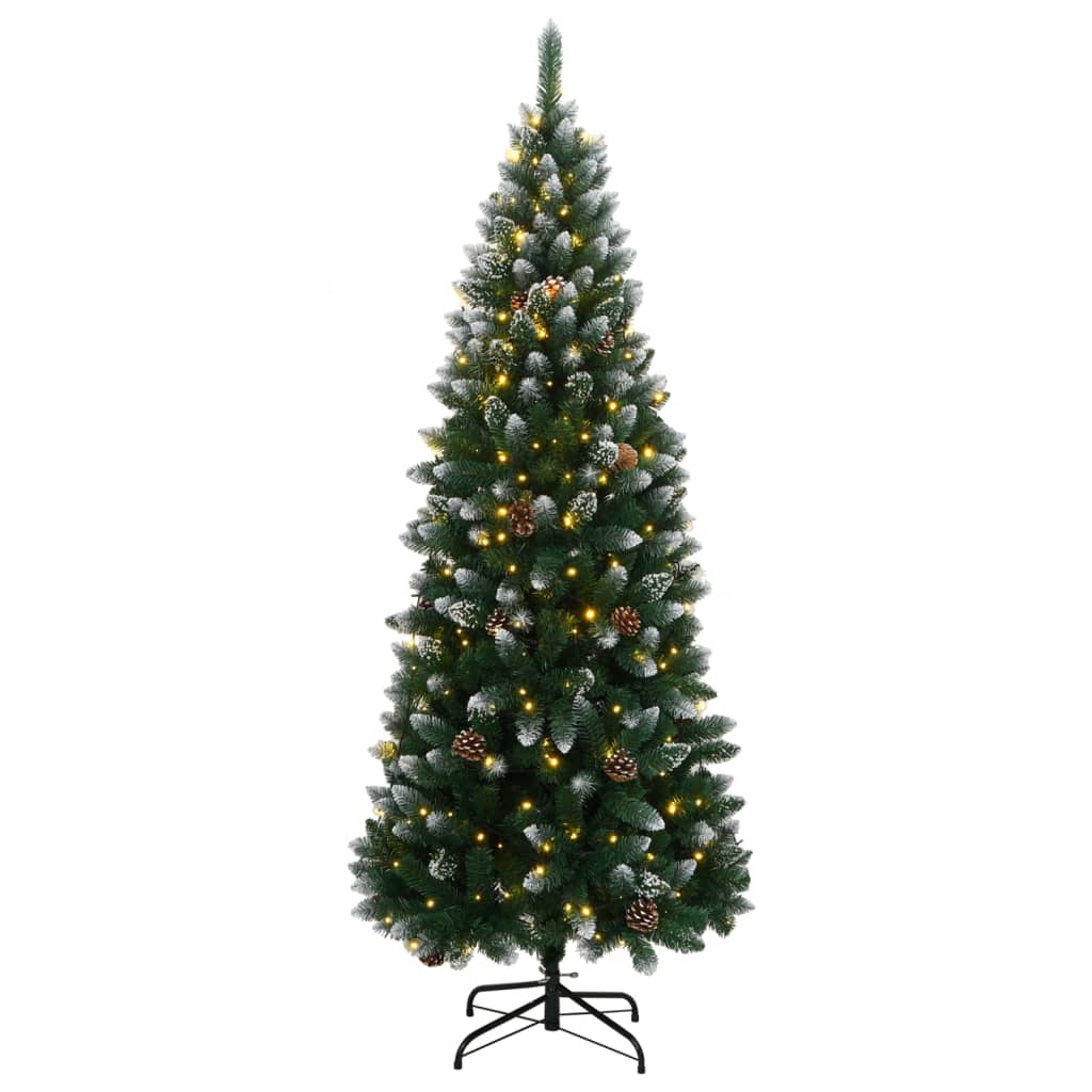 vidaXL Artificial Christmas Tree 300 LEDs 82.7"-1