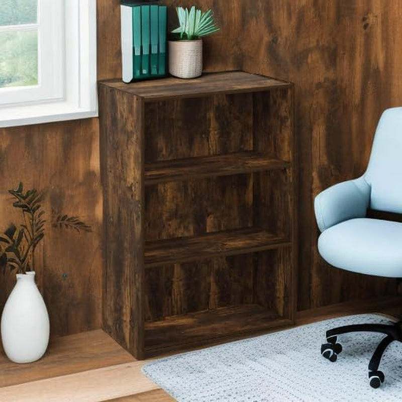 Pasir 3-Tier Open Shelf Bookcase, Amber Pine-4