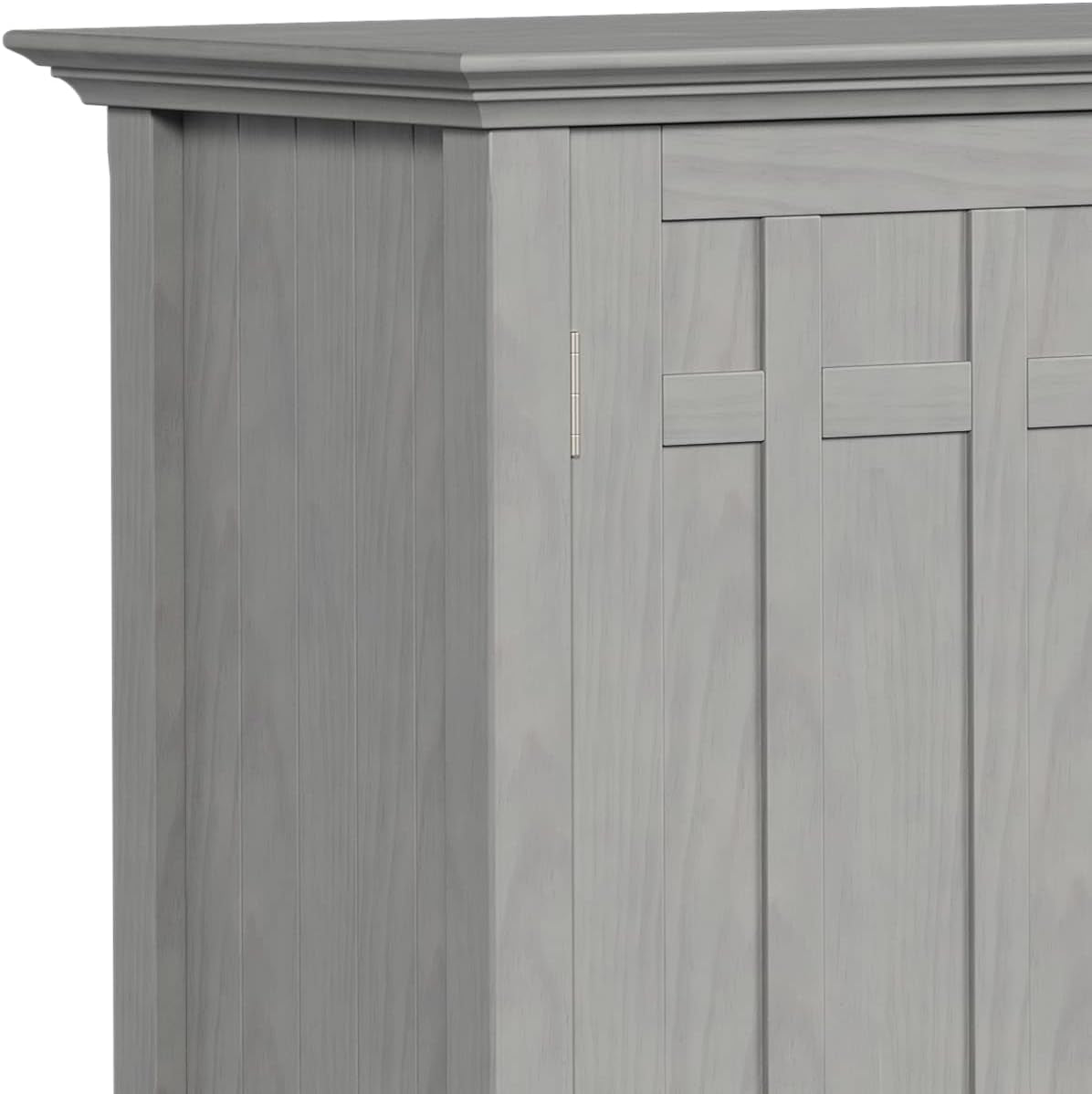 Fog Grey Solid Wood Transitional Sideboard Buffet and Wine Rack-2