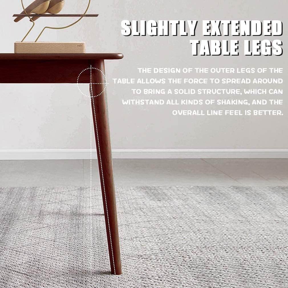 47″ Dining Table for Small Spaces, Natural Finish-3