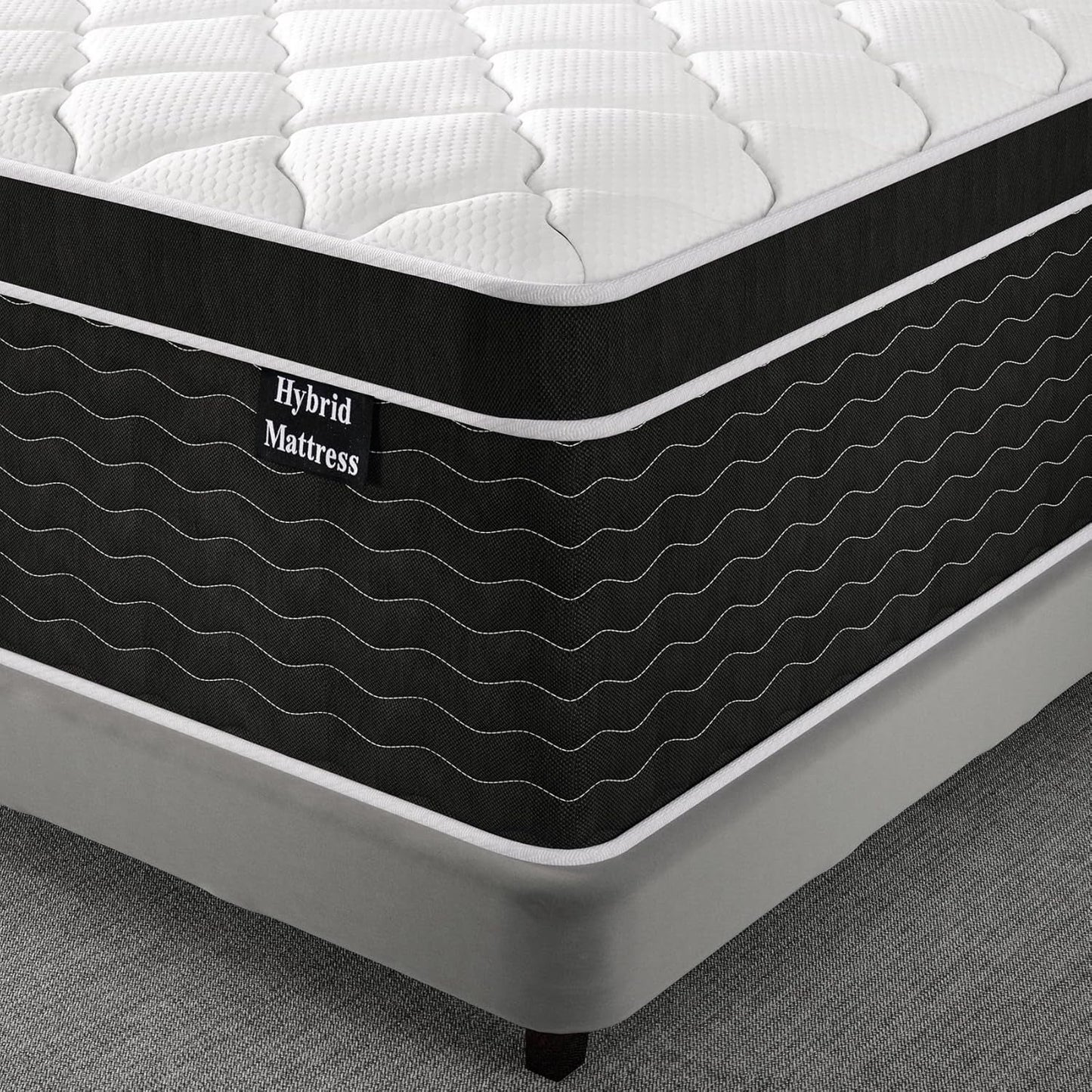 King Size Mattress, 12 Inch Hybrid Mattresses in a Box, Firm King Mattress with Gel Memory Foam and Pocket Springs, Pressure Relief & Upgraded Support, Cooling and Breathable-1