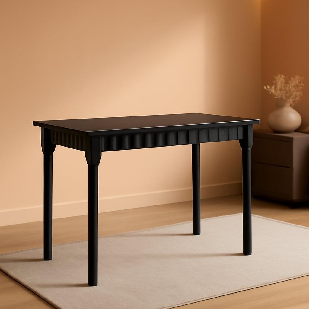 Solid Wood Dining Table For 4 Mid Century Oak Farmhouse-0