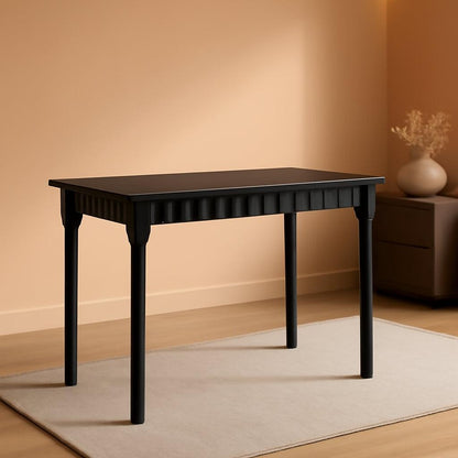 Solid Wood Dining Table For 4 Mid Century Oak Farmhouse-0