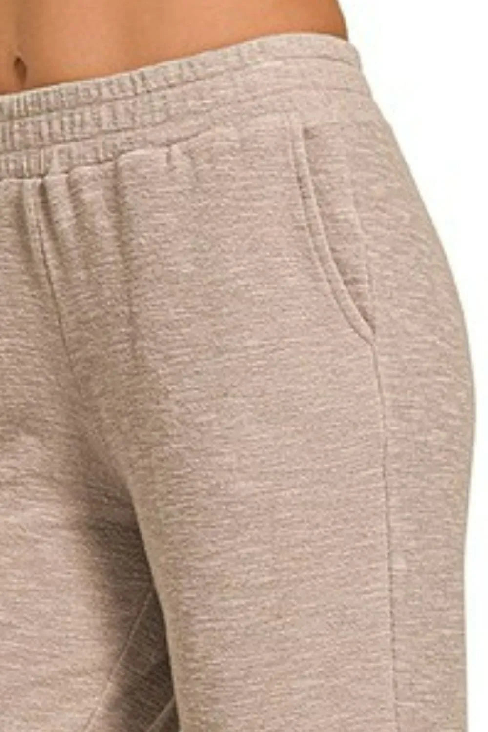 Zenana Cotton Slub Jogger Pants