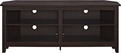 Maxwell Classic 2 Shelf Corner TV Stand for Tvs up to 65 Inches, 58 Inch, Espresso-1