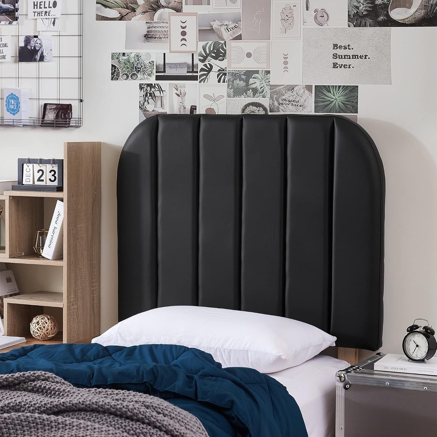 Twin XL Faux Leather Headboard Easy Installation Dorm Room-1
