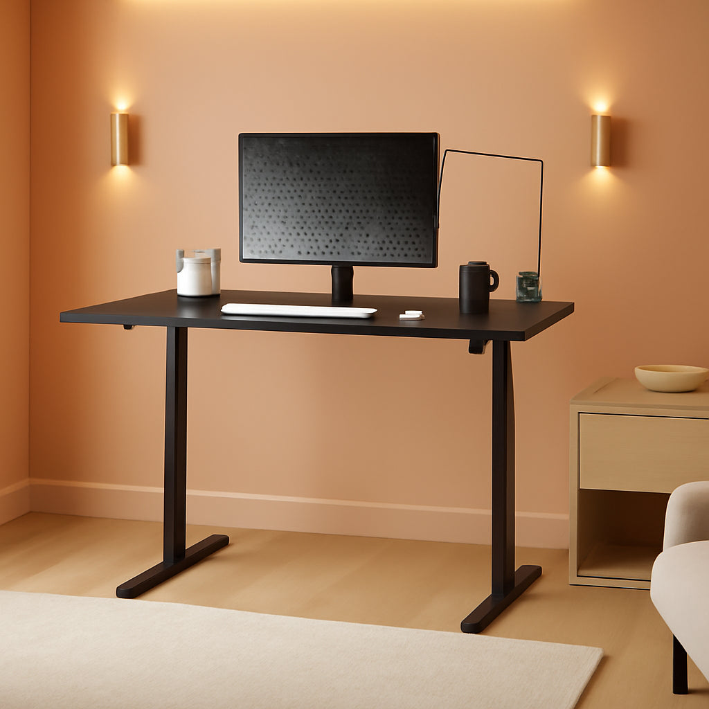 60" Black Electric Stand Up Desk Adjustable-0