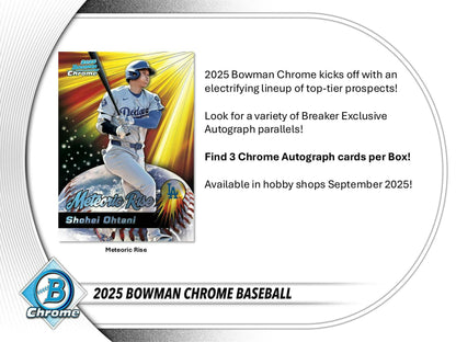 2025 Bowman Chrome Baseball Breakers Delight Box | Columbia Sports Cards
