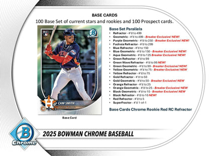 2025 Bowman Chrome Baseball Breakers Delight Box | Columbia Sports Cards