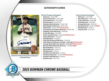 2025 Bowman Chrome Baseball Breakers Delight Box | Columbia Sports Cards
