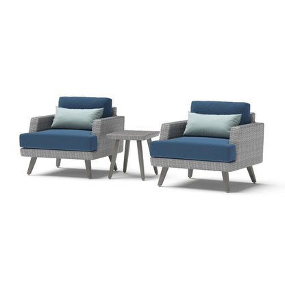 Durable Cushions Three Piece Wicker Patio Seating Set-0