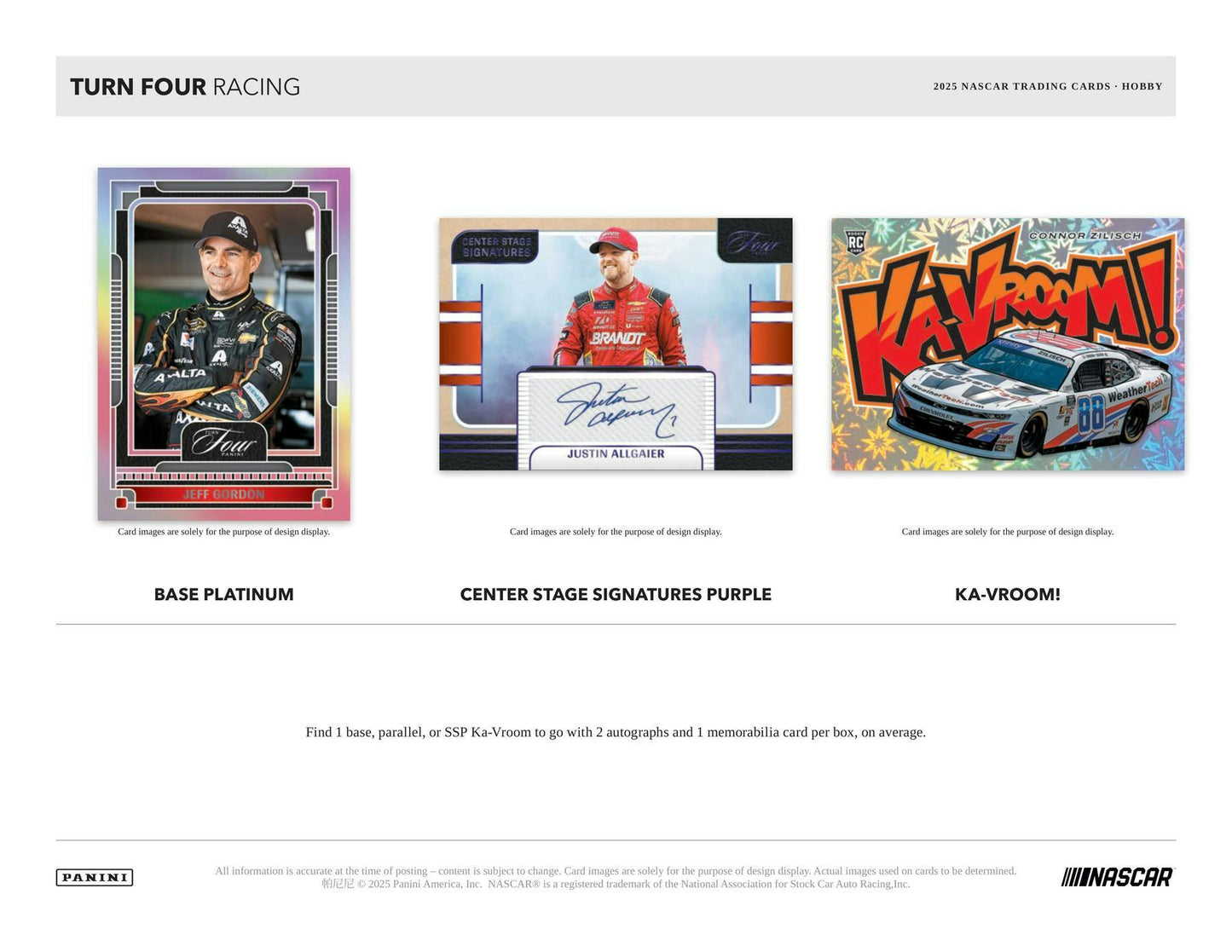 2025 Panini Turn Four Racing Hobby Box | Columbia Sports Cards