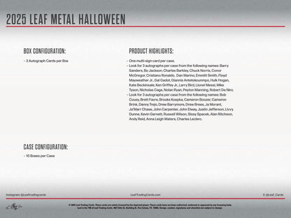 2025 Leaf Metal Halloween Hobby Box | Columbia Sports Cards