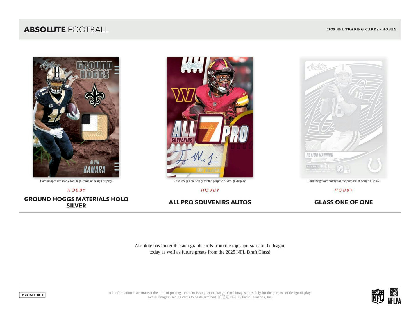 2025 Panini Absolute Football Hobby Box | Columbia Sports Cards