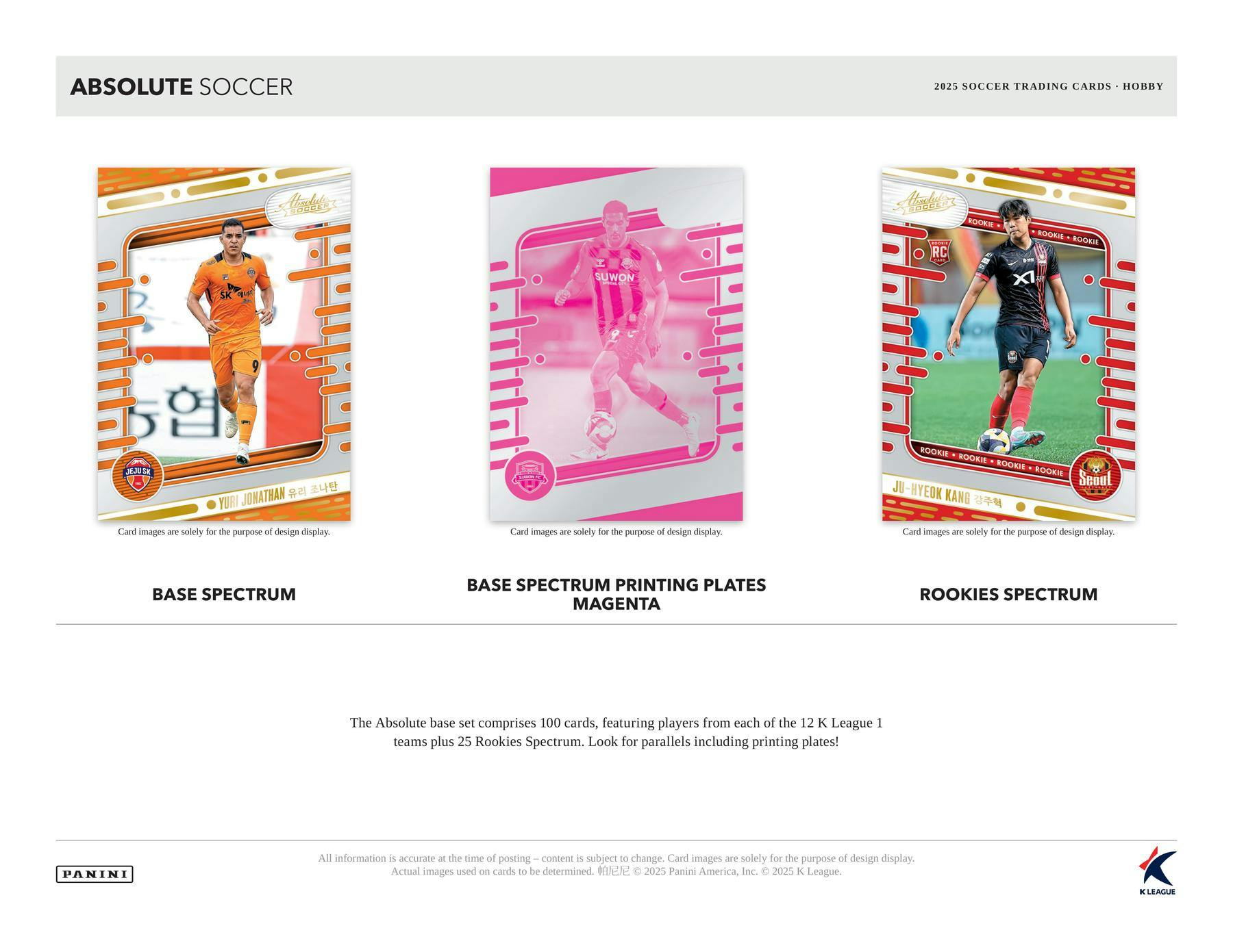 2025 Panini Absolute K League Soccer Hobby Box | Columbia Sports Cards
