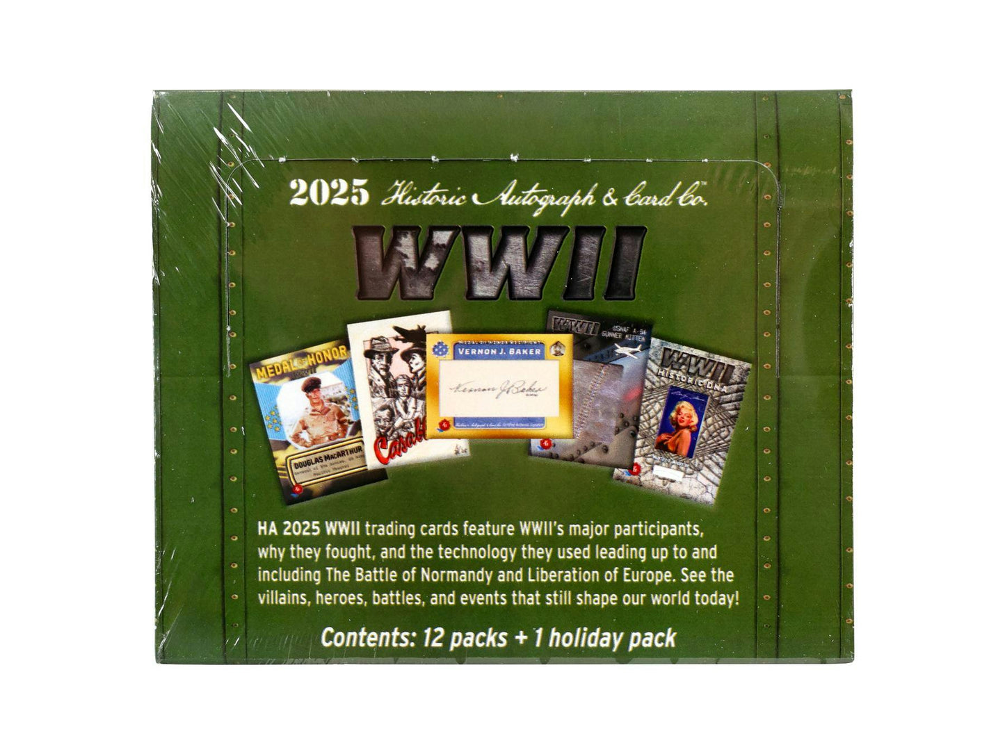2025 Historic Autographs World War II Hobby Box

Historic Autographs WWII Relic Cards

WWII Cut Signature Card

Smilin’ Jack Vintage Buyback Card

Normandy Relic Higgins Boat Card