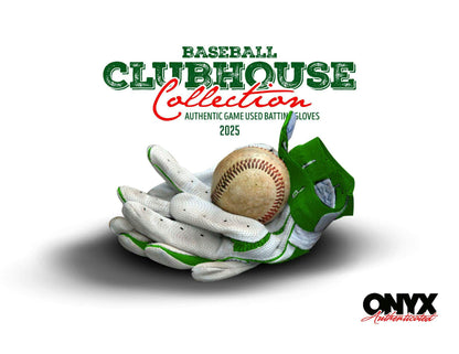 2025 Onyx Clubhouse Collection Baseball Game Used Batting Glove Hobby Box | Columbia Sports Cards