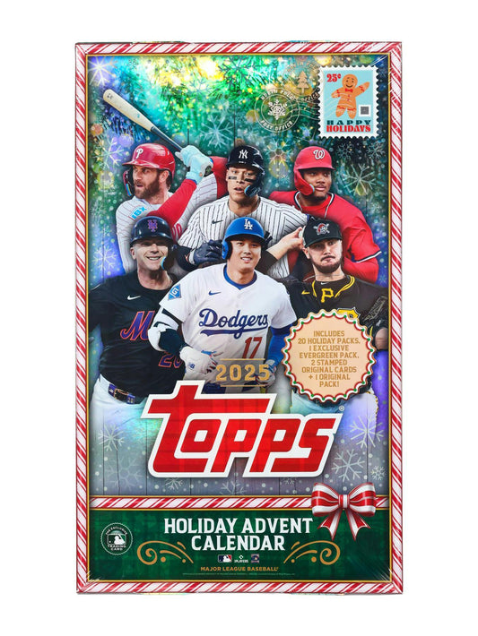 2025 Topps Holiday Baseball Advent Calendar Box

Topps Holiday Baseball Advent Calendar Display

Exclusive Holiday Plaid and Buyback Packs from Topps