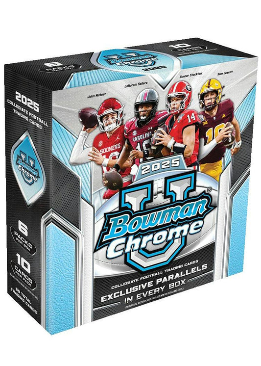 2025 Bowman University Chrome Football Mega Box | Columbia Sports Cards