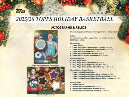 2025-26 Topps Holiday Basketball Mega Box | Columbia Sports Cards