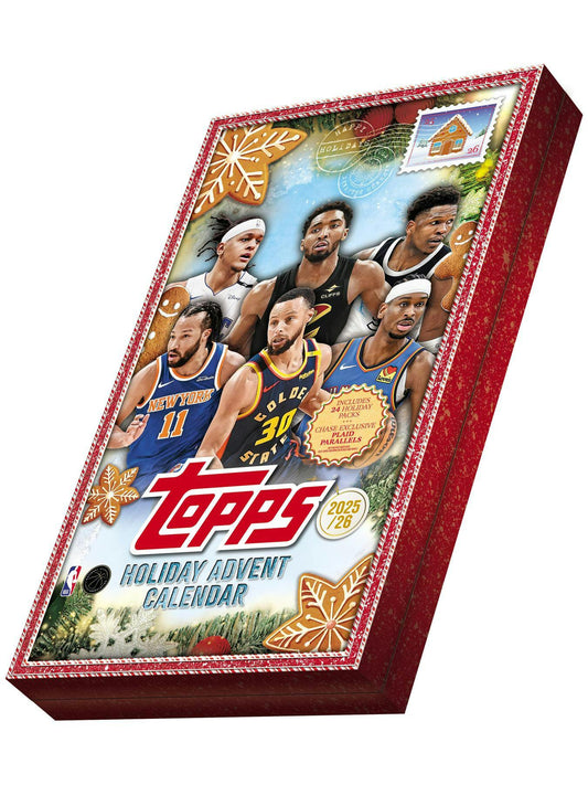 2025/26 Topps Holiday Basketball Countdown Calendar Box

Topps Holiday Basketball Countdown Calendar Display

Holiday Plaid Base Parallels and Making the NICE List Inserts