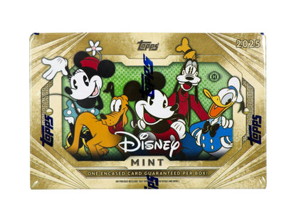 2025 Topps Disney Mint Hobby Box

Topps Disney Mint Chrome Encased Card

Topps Mint Disney Scrooge Comic Cuts
