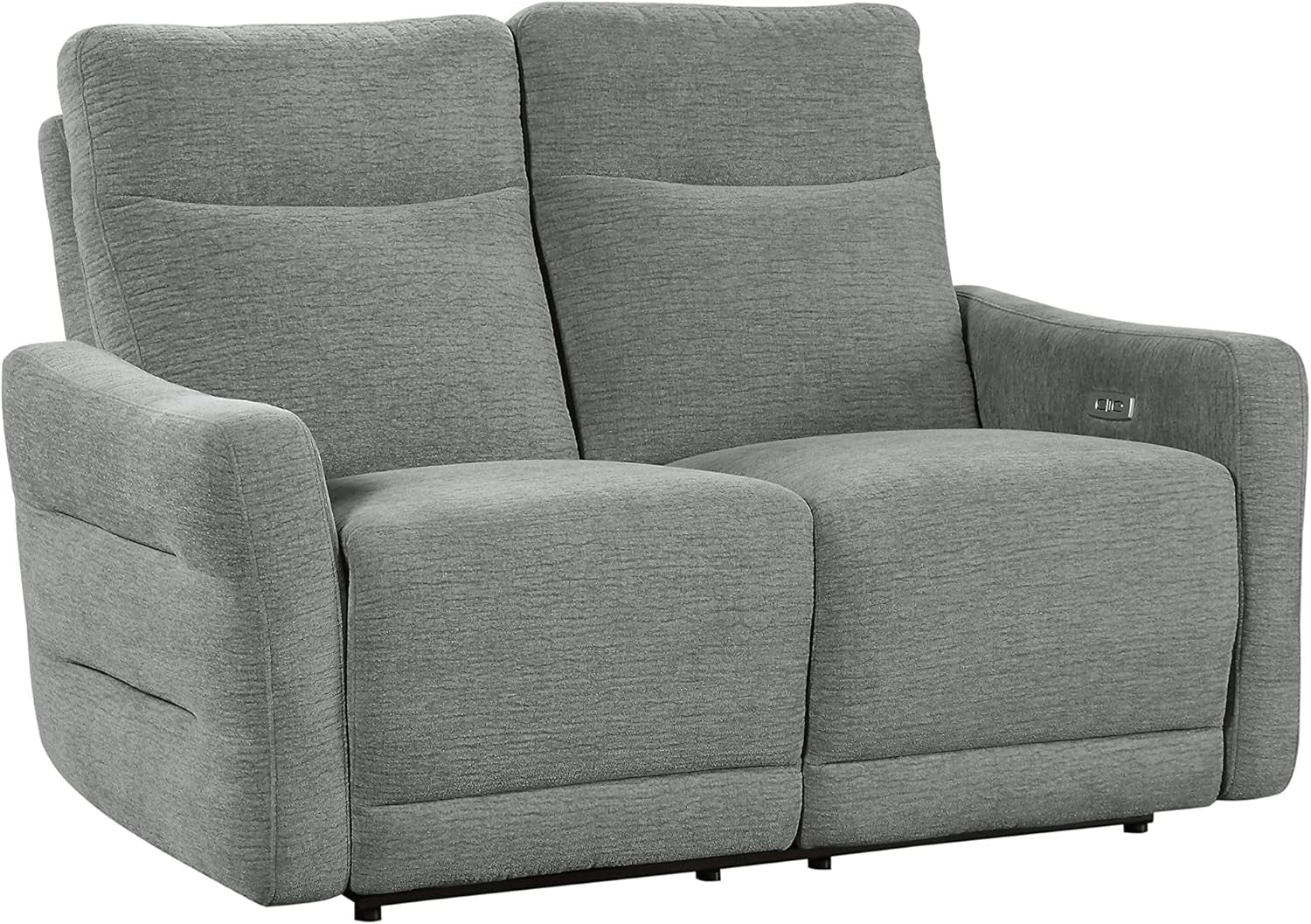 Rainwood Wall-Hugger Power Double Lay Flat Reclining Living Room Set, 3-Piece, Dove Gray-3