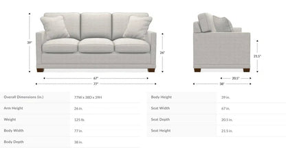 Sleek Stationary Sofa With Track Arms Timeless Design-3