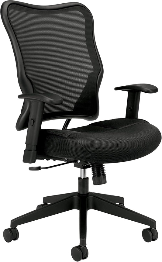 Wave High Back Office Chair Ergonomic Office Chair with Breathable Back Mesh Desk Chair with Wheels and Arms, 360 Swivel, Synchro-Tilt Recline - Home Office Desk Chair Comfortable for Long Hours-0