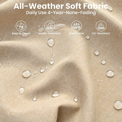 Modern Outdoor Wicker Furniture Set with Swivel Rocking Chairs-2