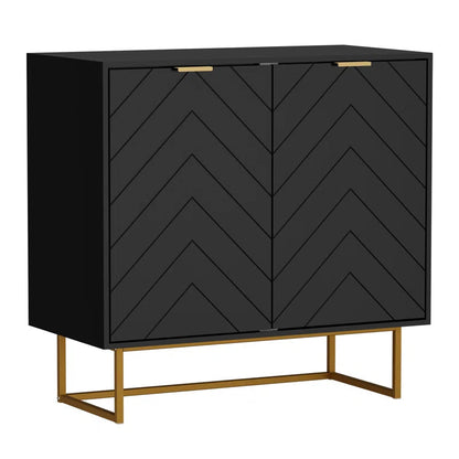 Elegant Two Door Cabinet With Adjustable Shelf Design-0